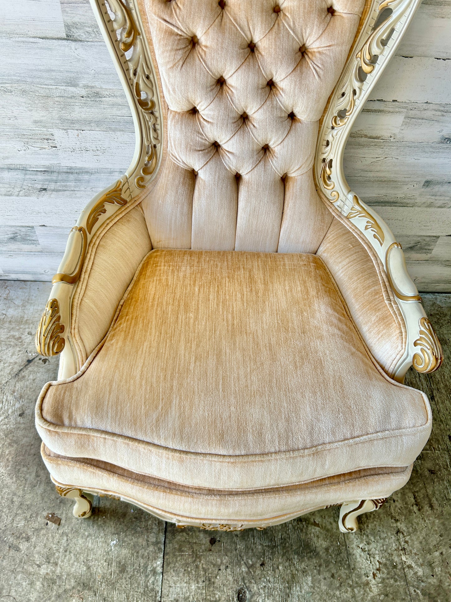 Vintage Hollywood Glam French Style Chair