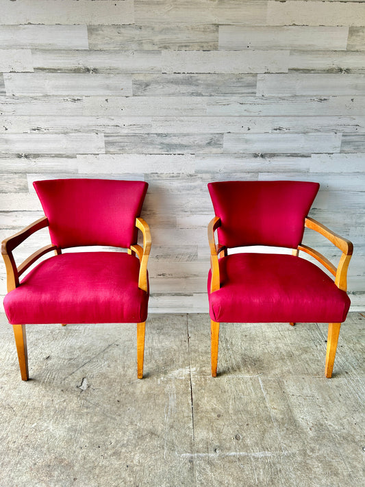 Dark Red Arm Chairs