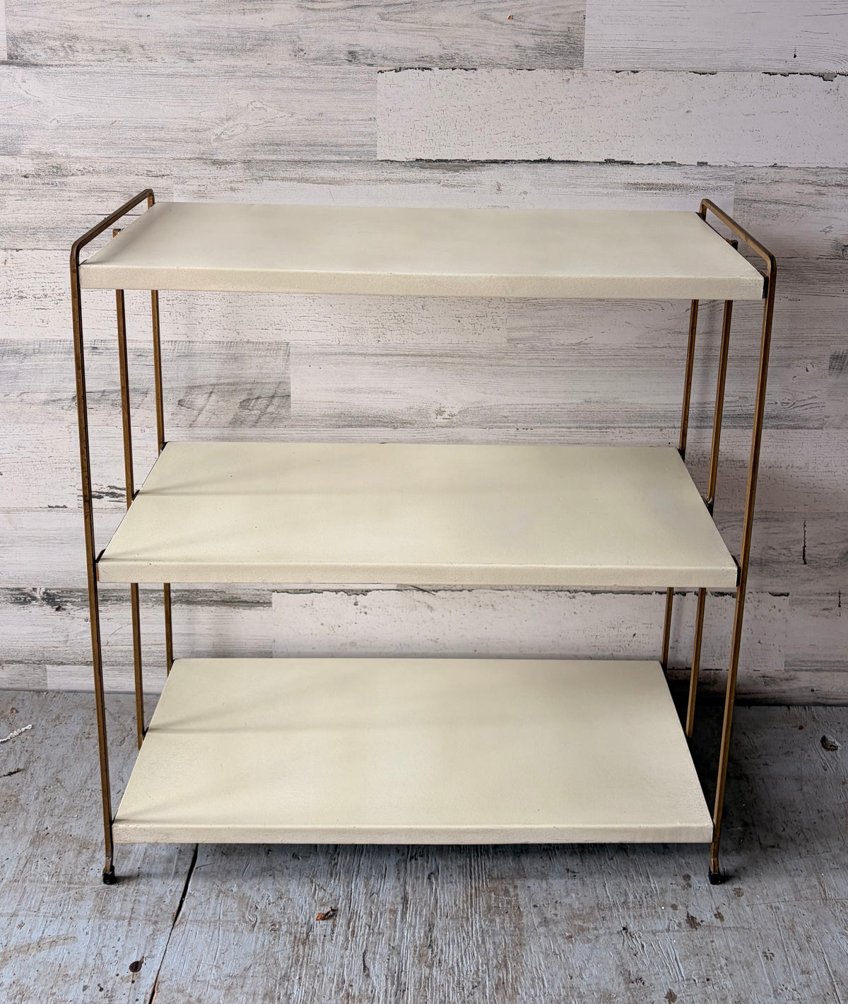 Vintage Mid Century Modern Metal Shelf