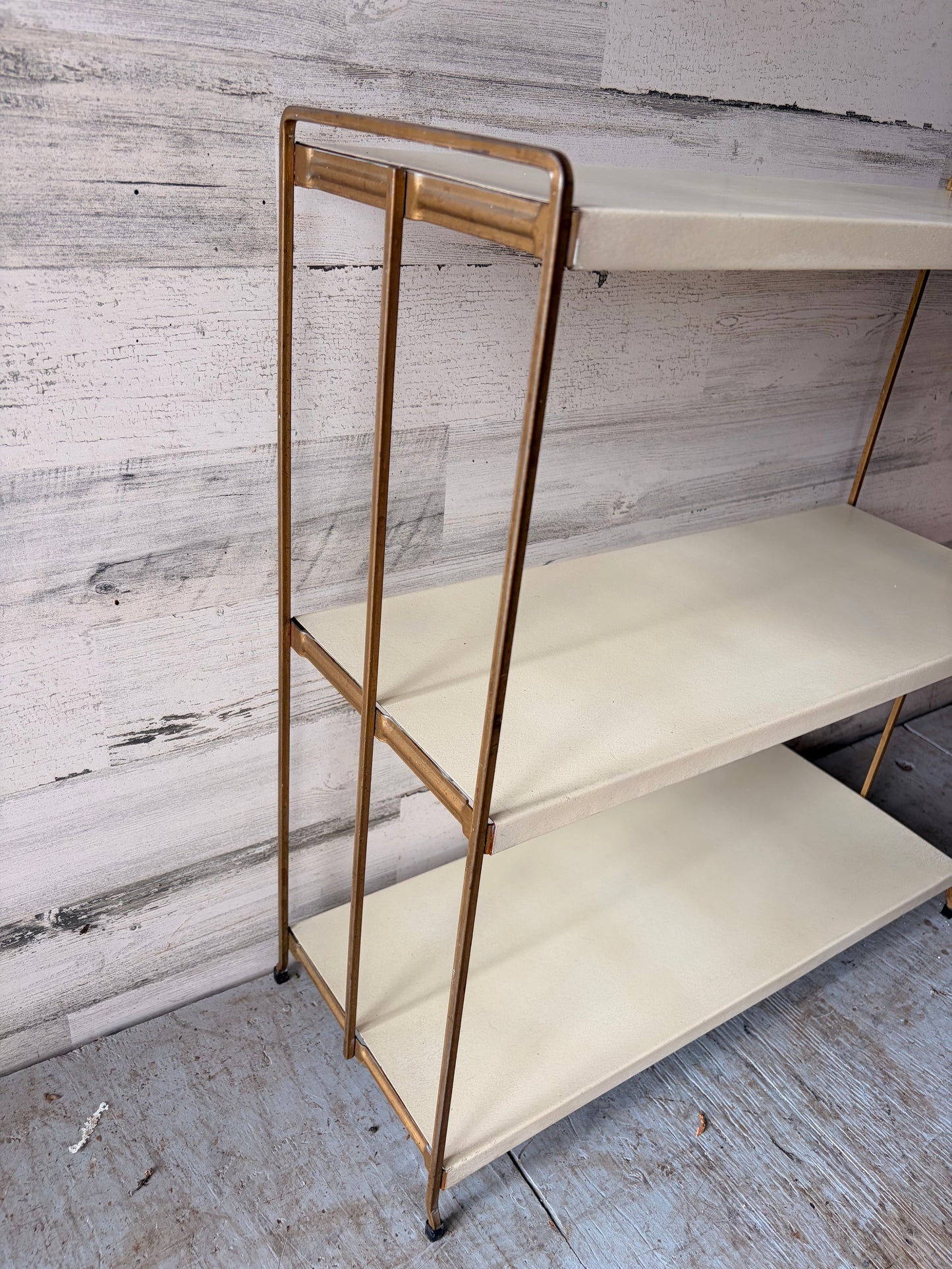 Vintage Mid Century Modern Metal Shelf