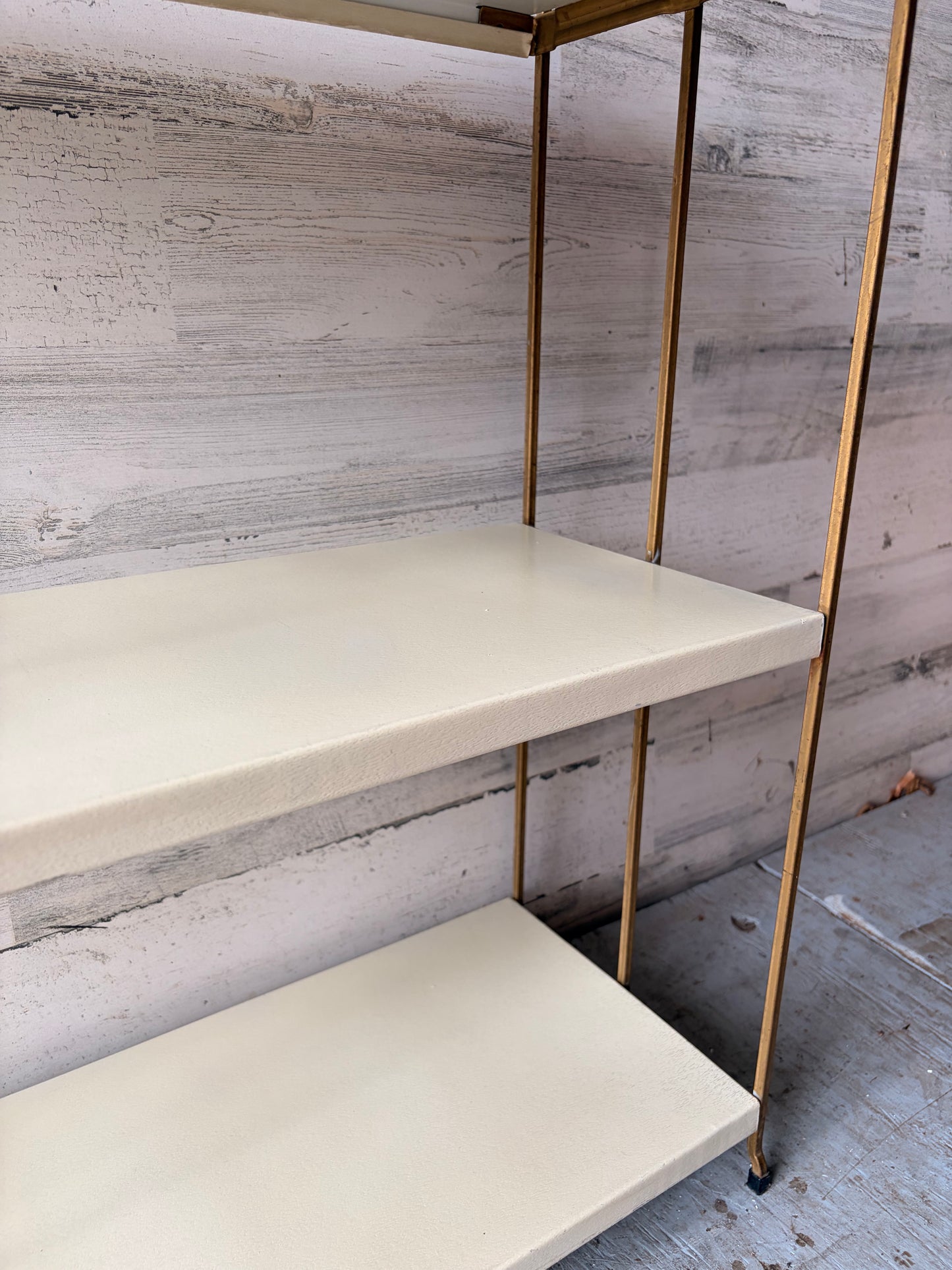 Vintage Mid Century Modern Metal Shelf