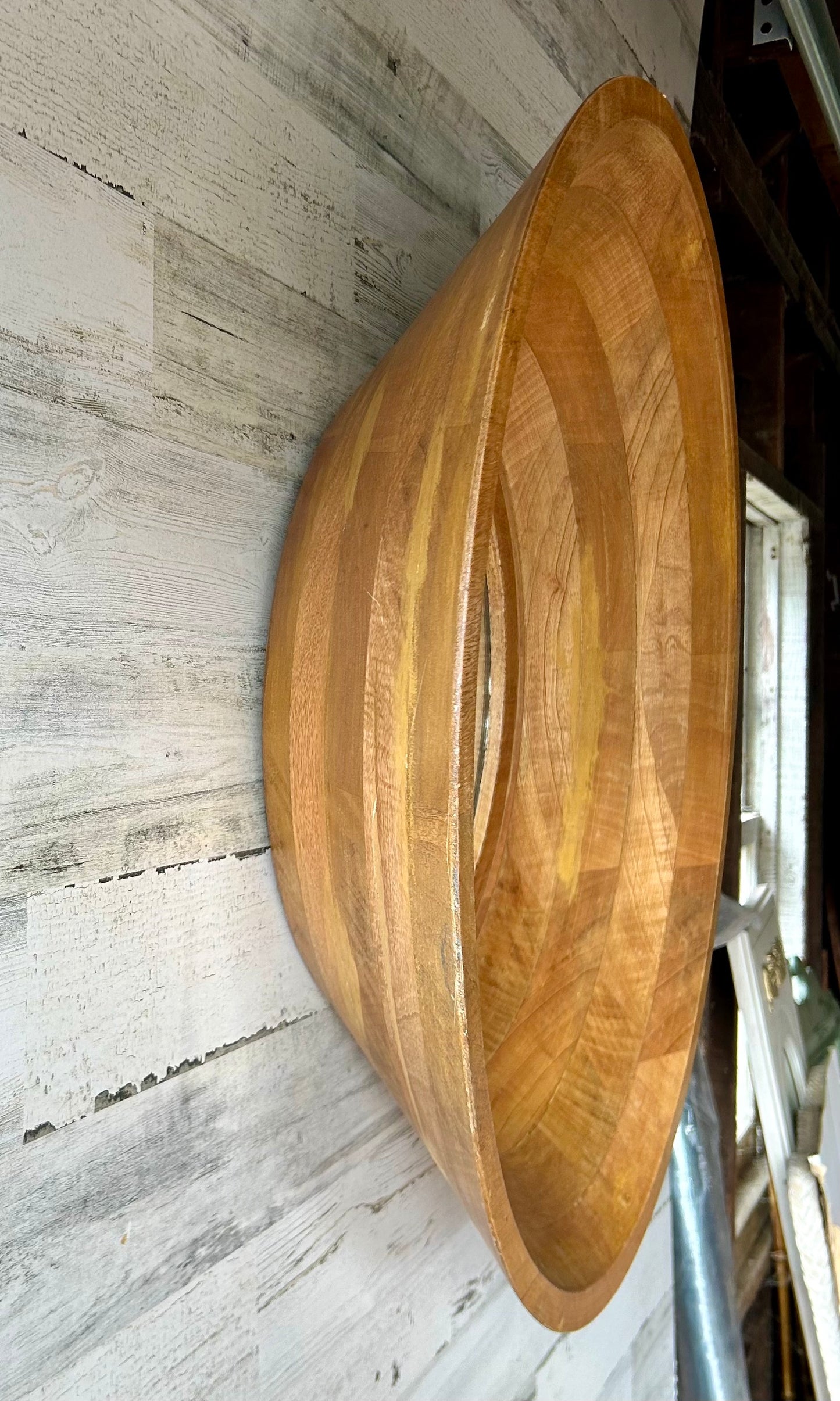 Wood Bowl Mirror