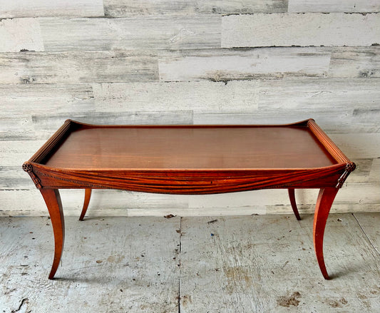 Vintage Mahogany Wood Coffee Table