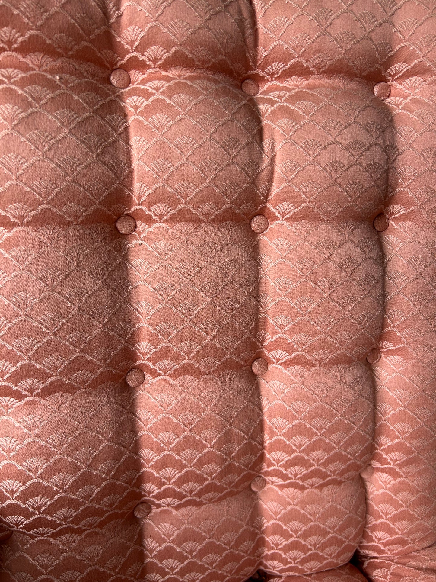 Vintage Pink Rattan Arm Chair