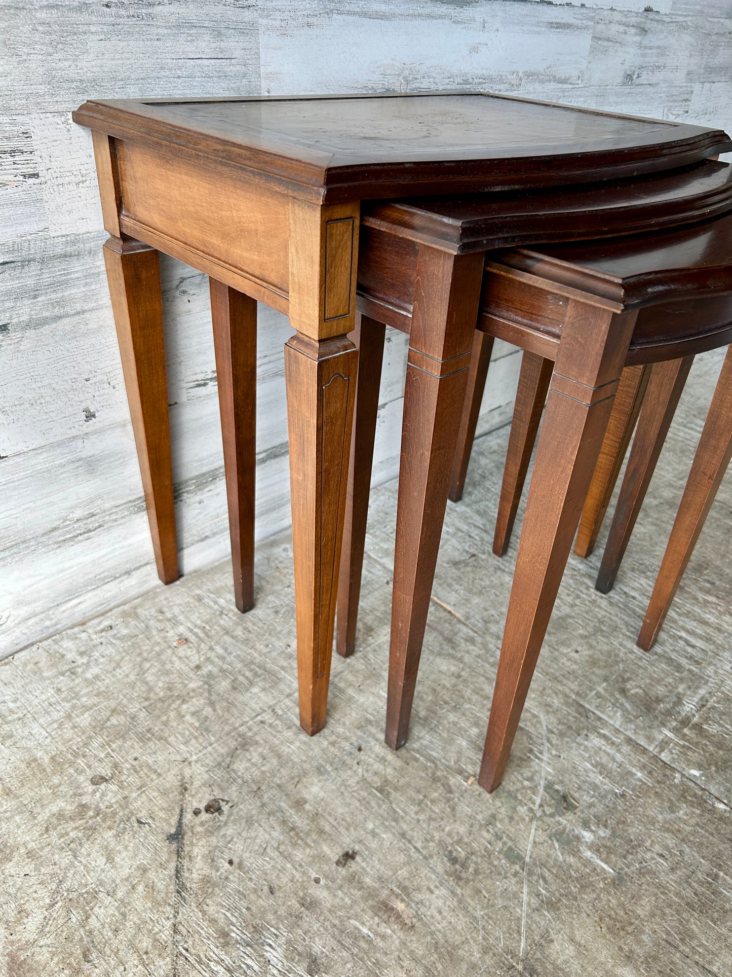 Vintage Wood Nesting Tables