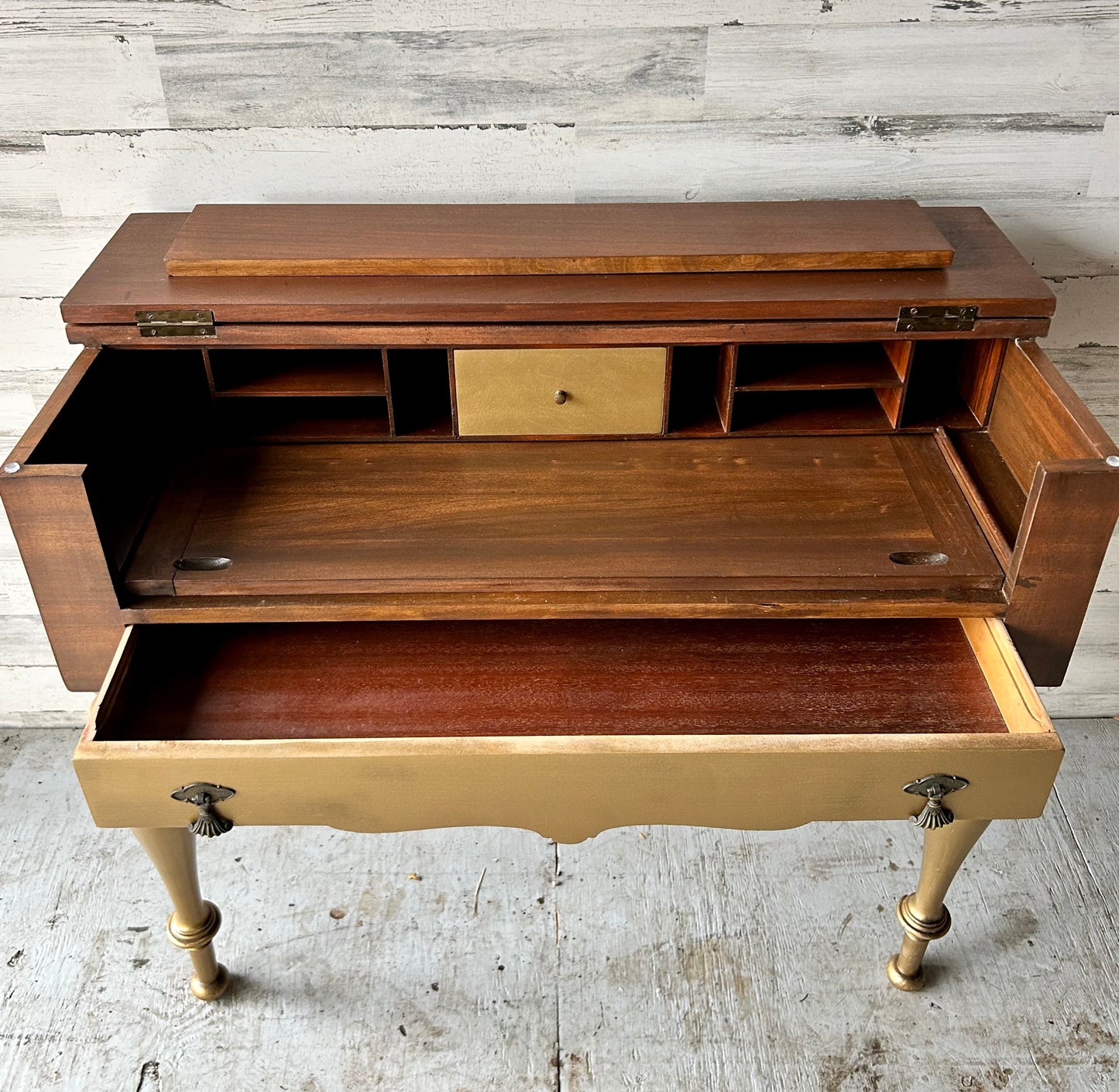 Antique Wood Folding Desk