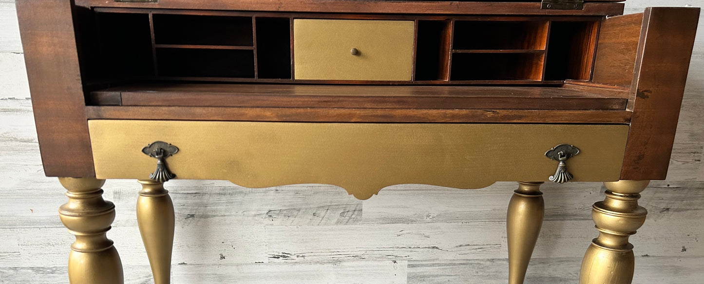 Antique Wood Folding Desk