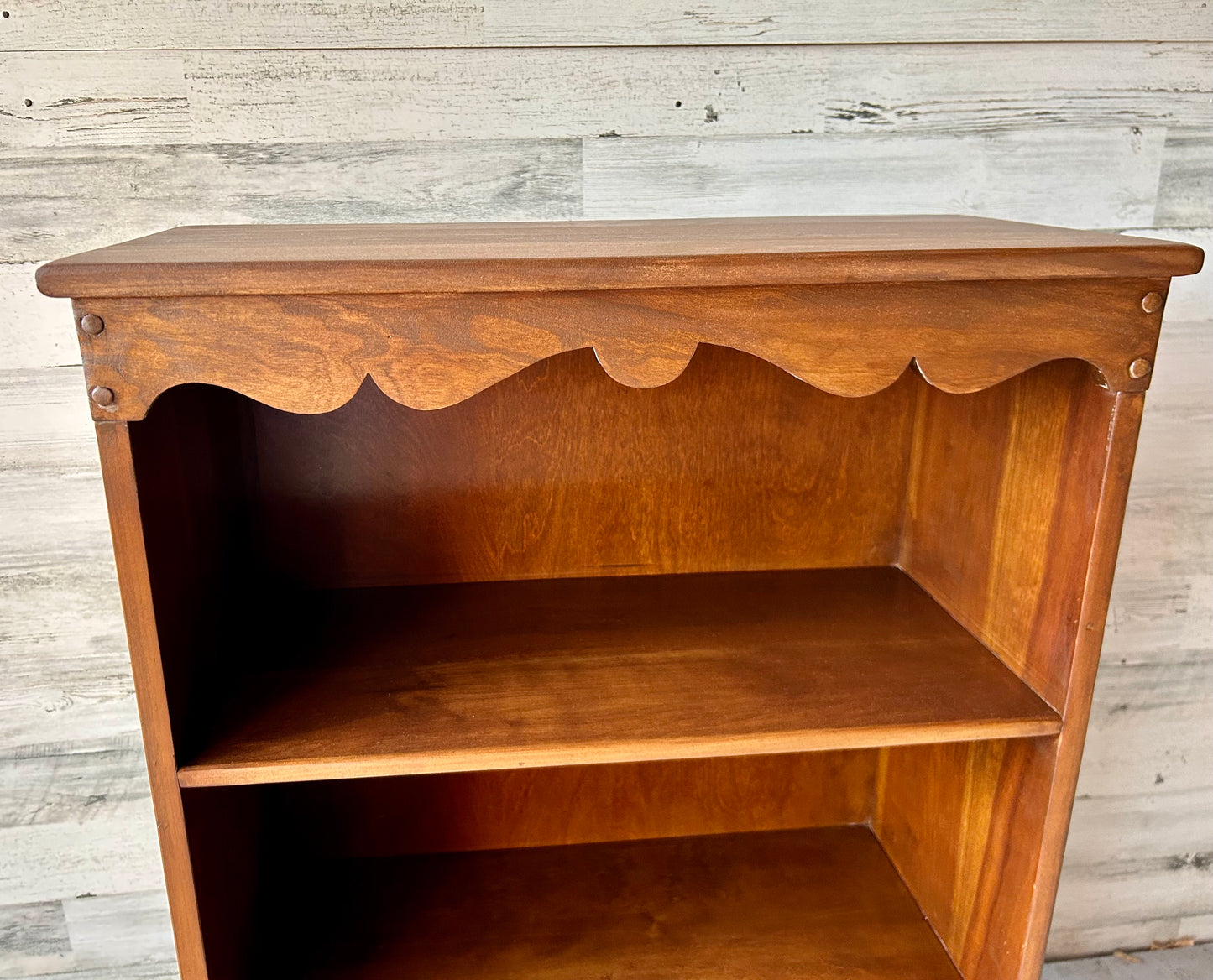 Vintage Scalloped Bookshelf
