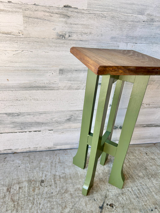 Vintage Wood Plant Stand Side Table