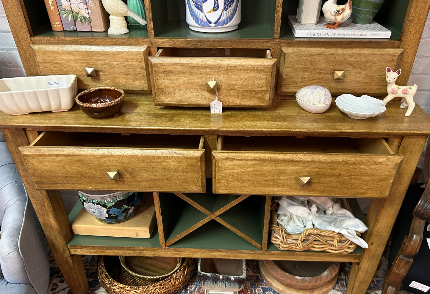 Vintage Shelving Hutch Cabinet