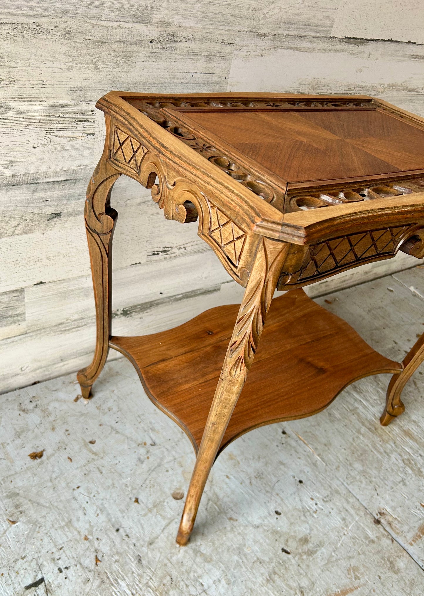 Vintage Walnut Side Table