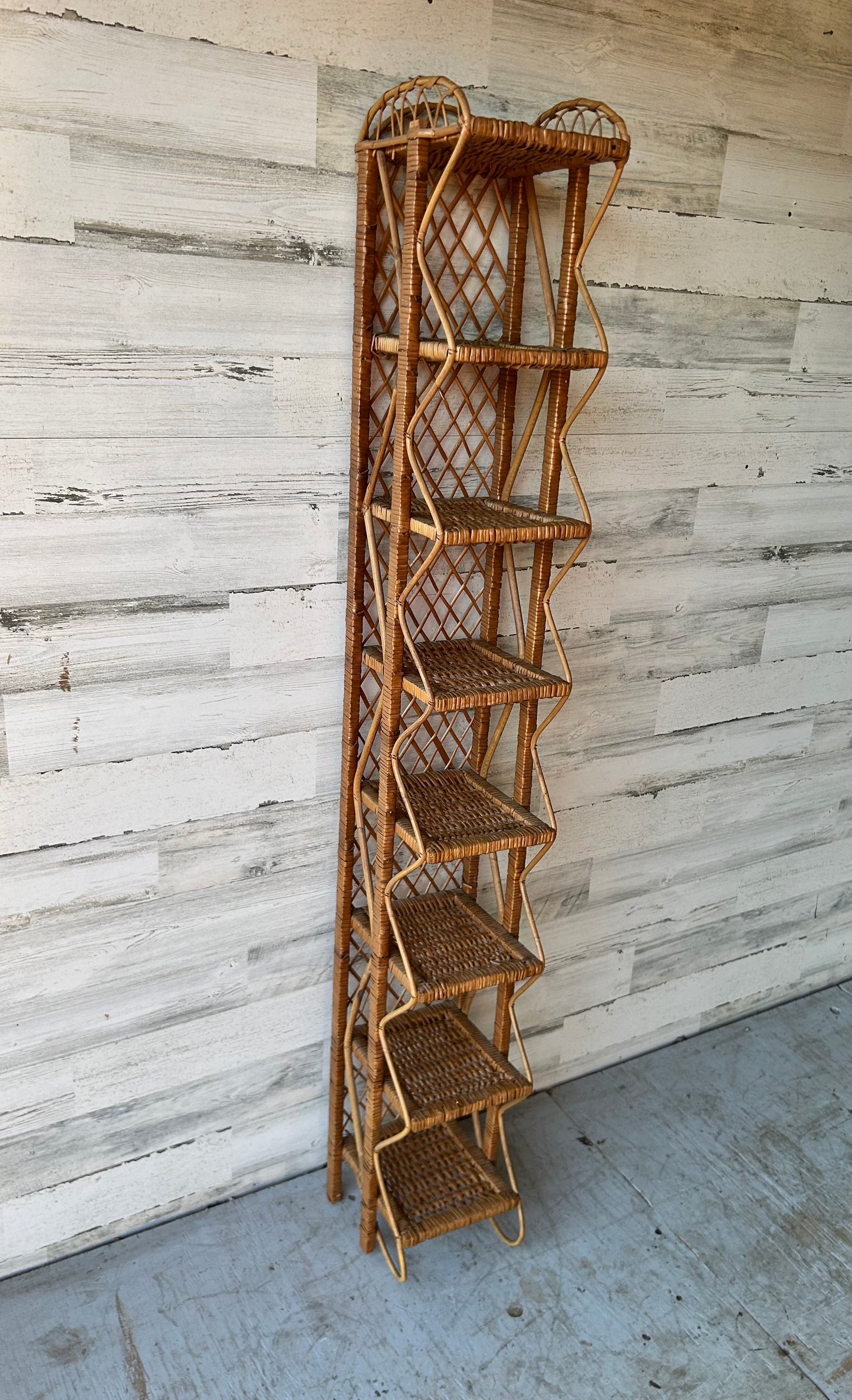 Vintage Rattan Shelf