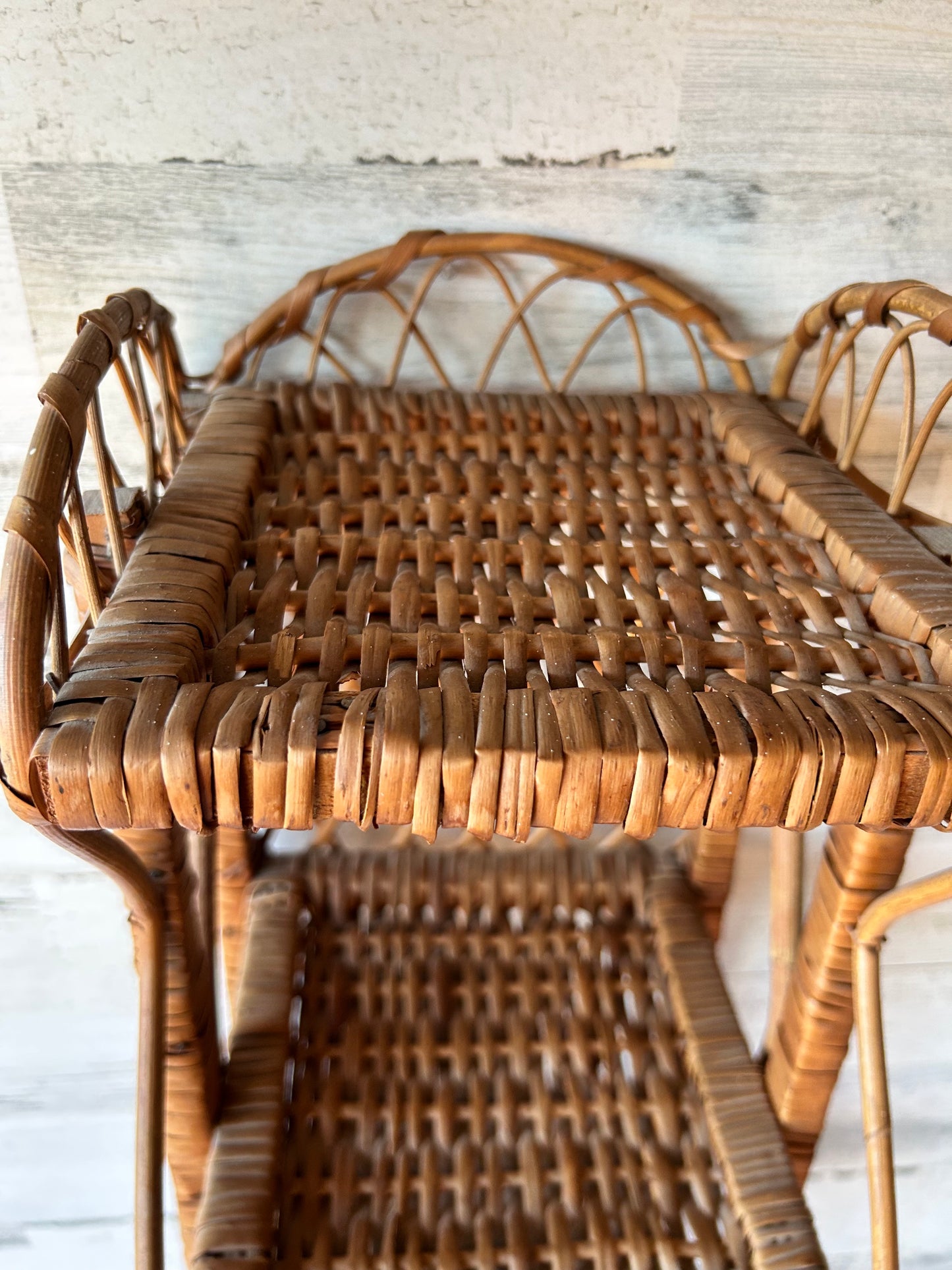 Vintage Rattan Shelf