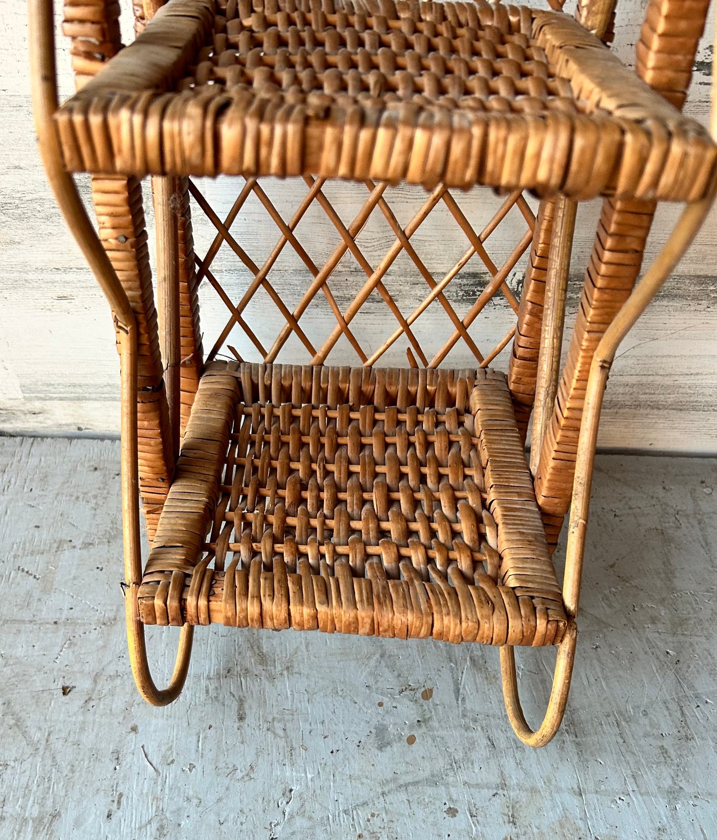 Vintage Rattan Shelf