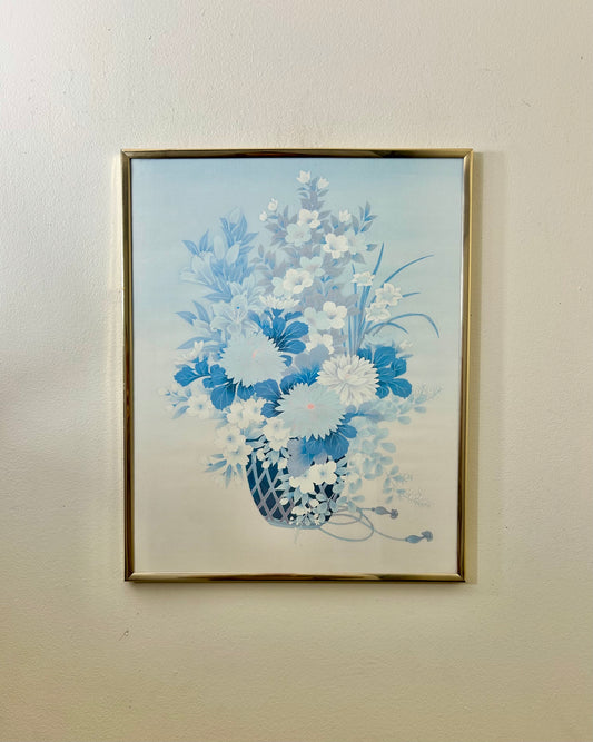 Vintage 90's Floral Print Artwork