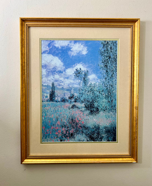 Vintage Monet Garden Print Artwork