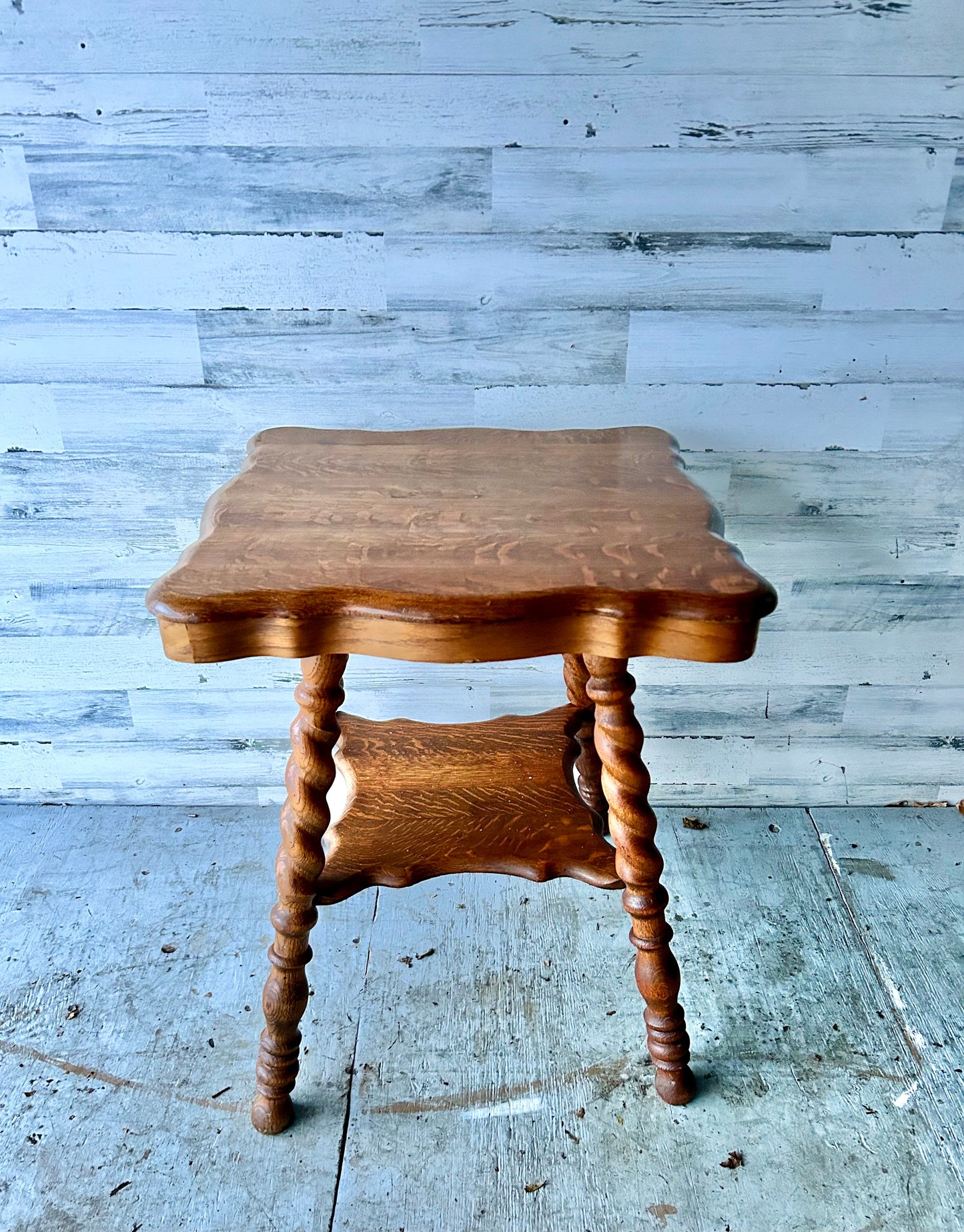 Vintage Tiger Wood Parlor Table
