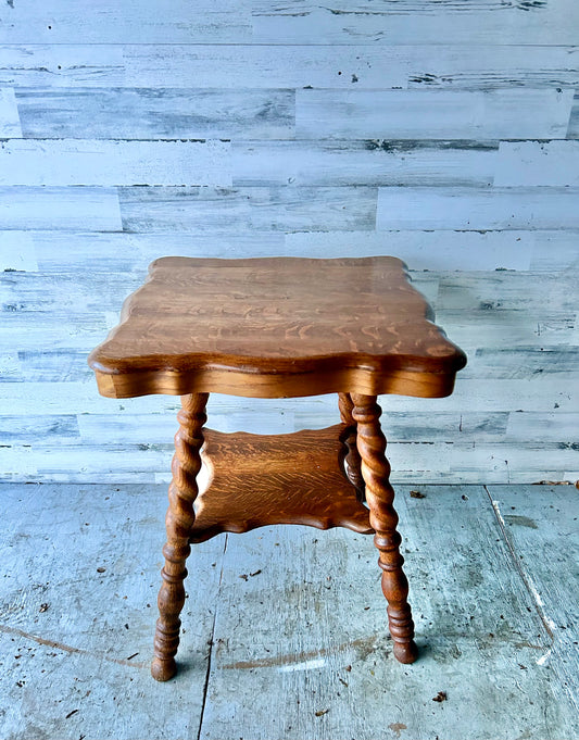 Vintage Tiger Wood Parlor Table