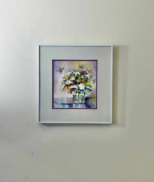 Vintage Hand Signed Floral Artwork