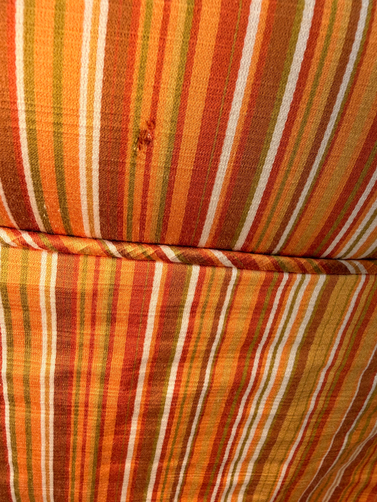 Vintage Mid Century Modern Stripe Arm Chairs
