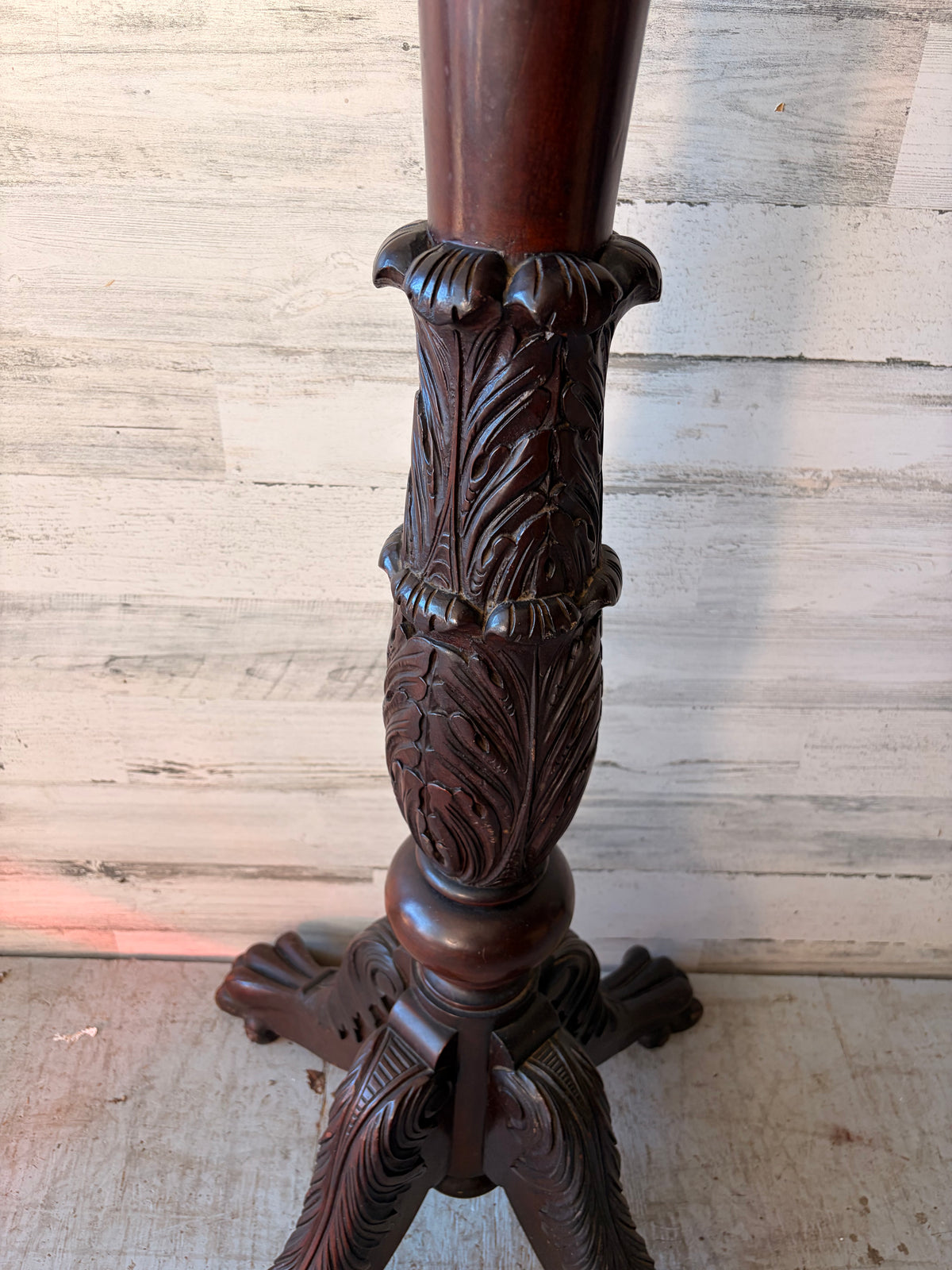 Antique Mahogany Wood Coat Rack