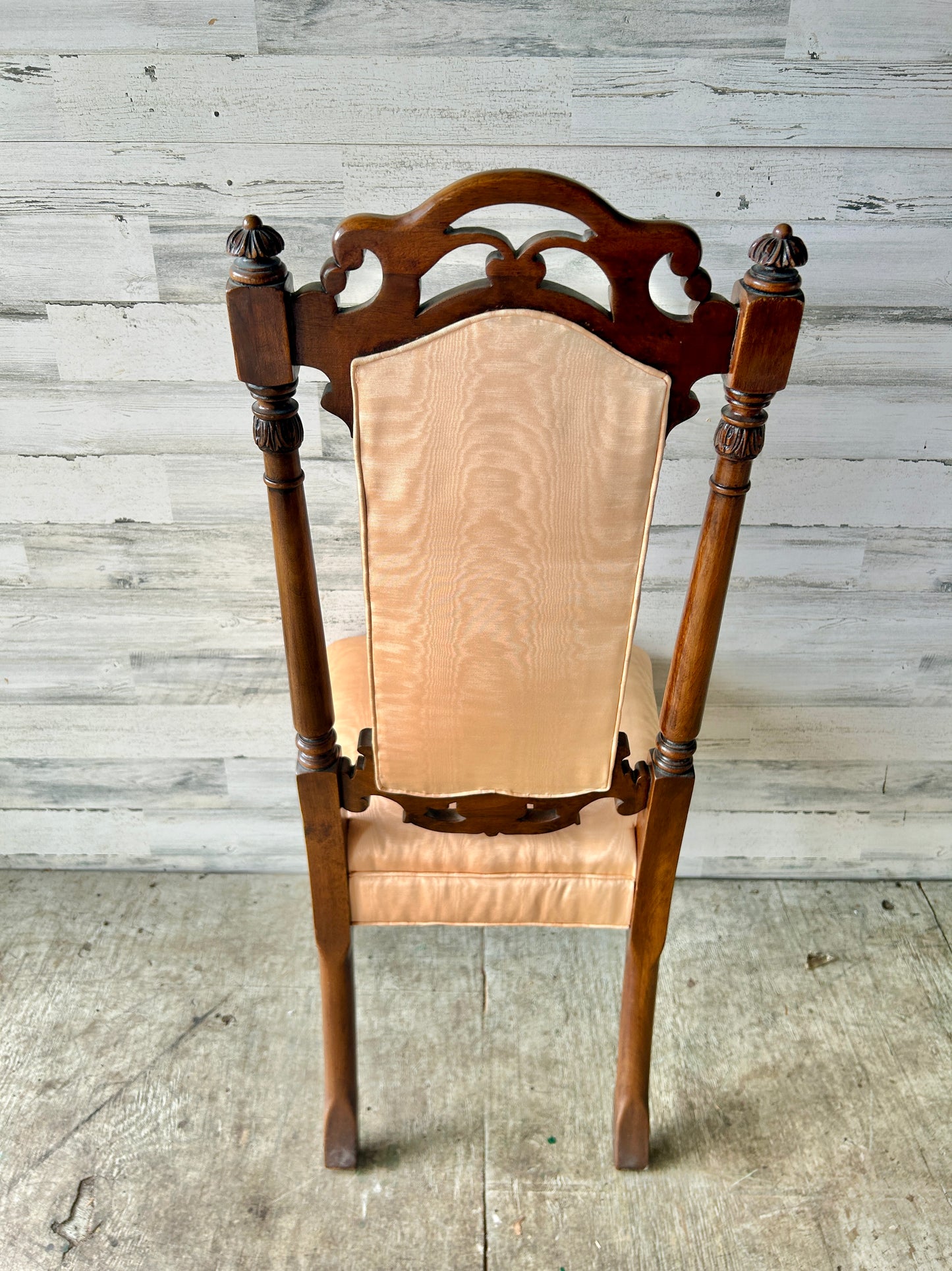 Pink Antique Carved Wood Chair