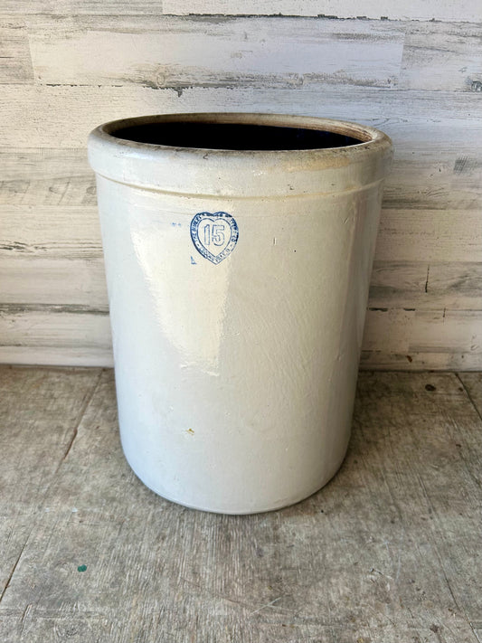 Vintage Burley Pottery Crock #15