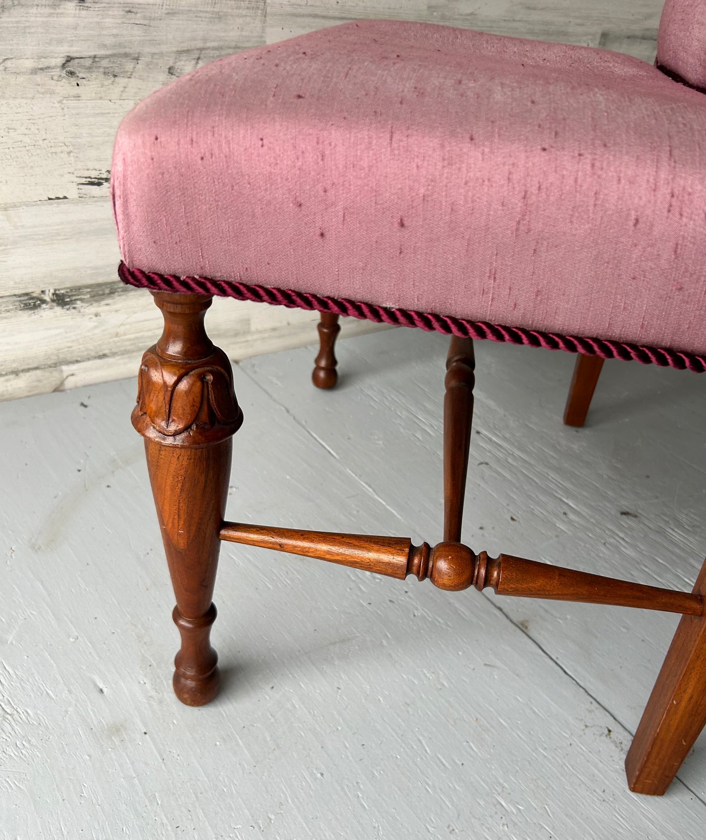 Vintage Wood Stool Bench