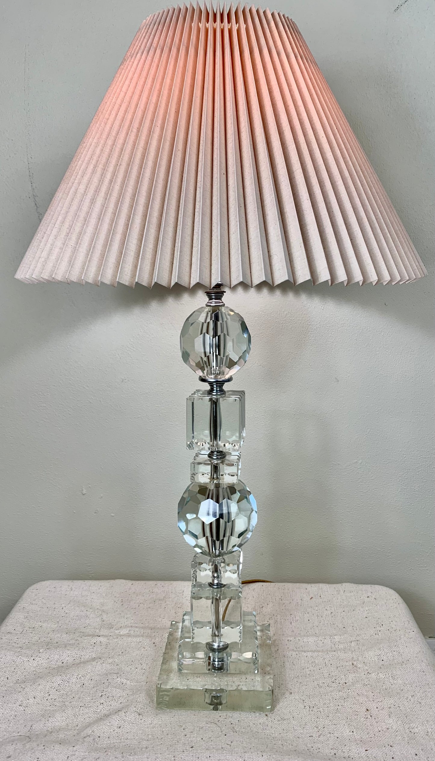 Vintage Glass Table Lamp