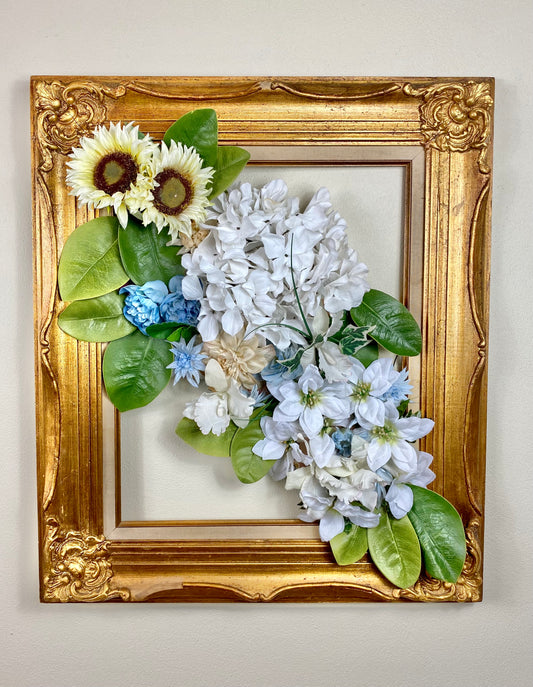Vintage Ornate 3D Framed Floral Artwork