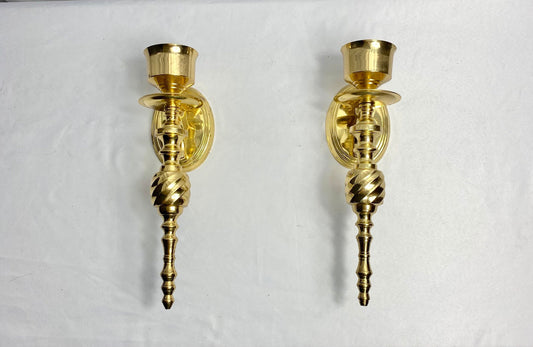 Lacquered Brass Gold Sconces